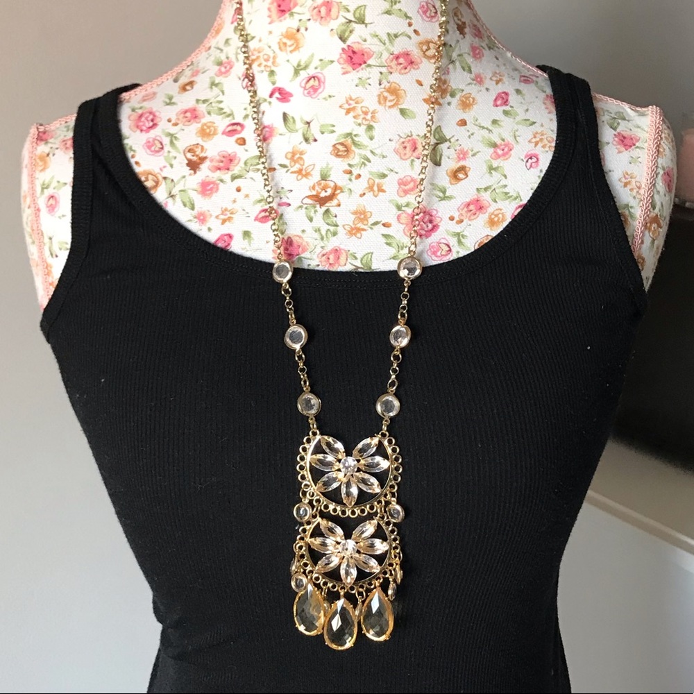 Gold statement necklace